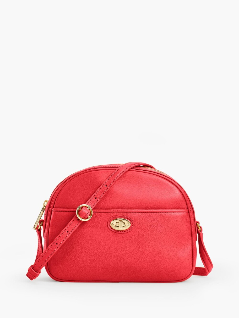 Talbots Half Moon Leather Red Purse EUC